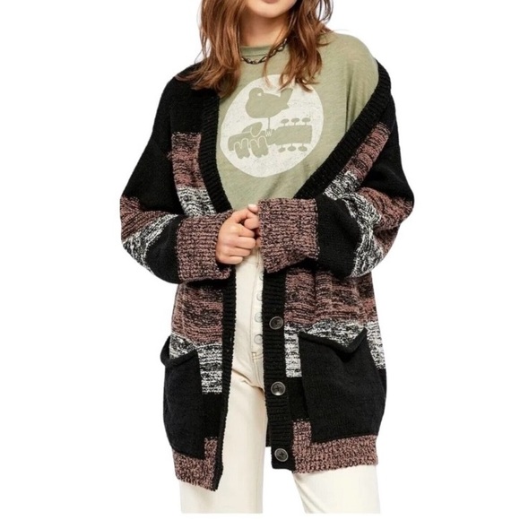 NWT Free People Cardigan Helsinki Combo Size XL - Picture 2 of 8